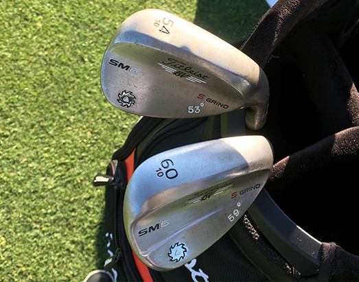 Bill carries two Vokey SM6 S-grind wedges, a 54°...