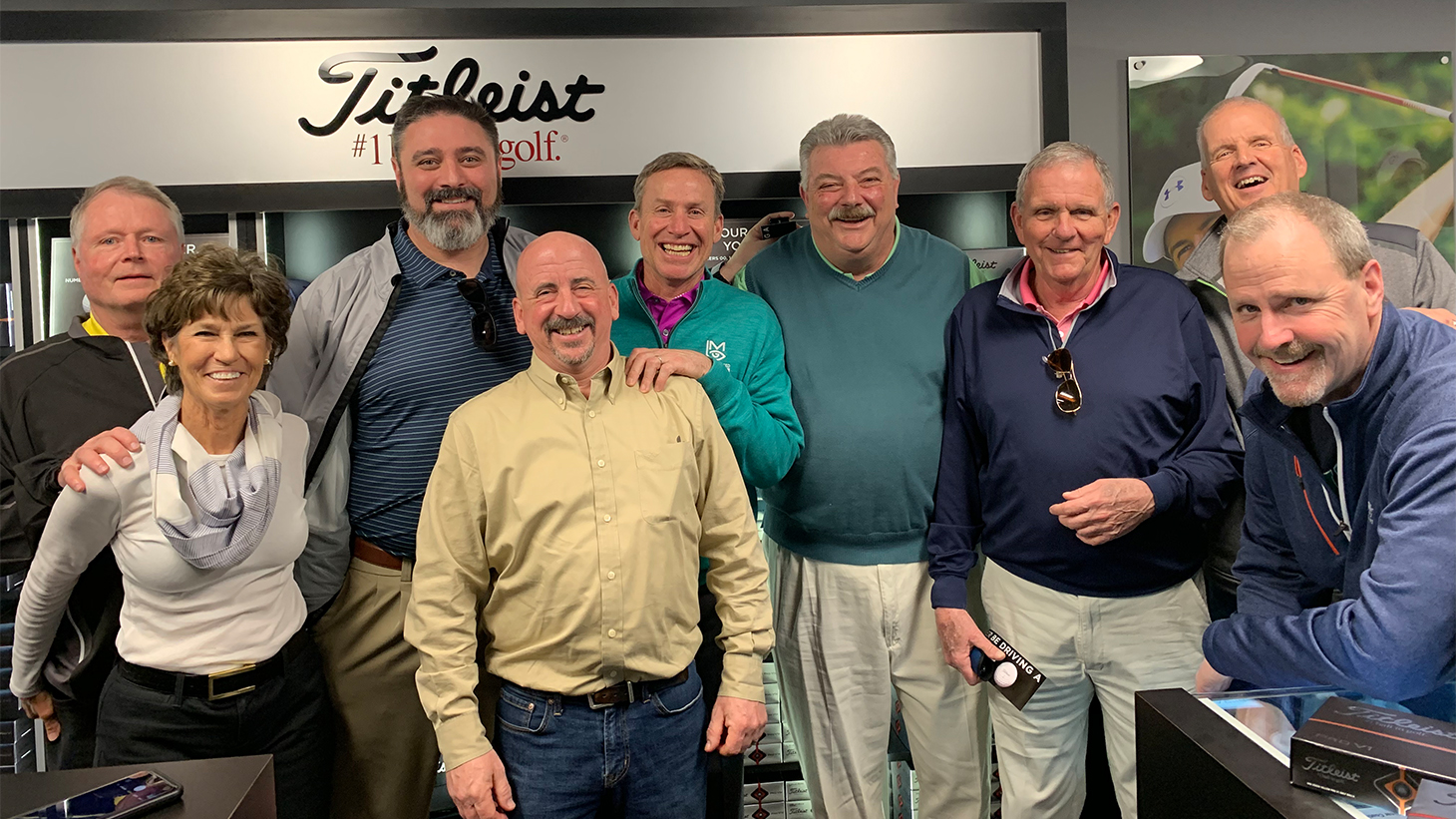 Team Titleist members on a tour of BP3 tour...