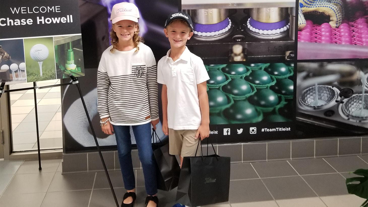 Ansley (left) and Chase Howell (right) at Titleist...
