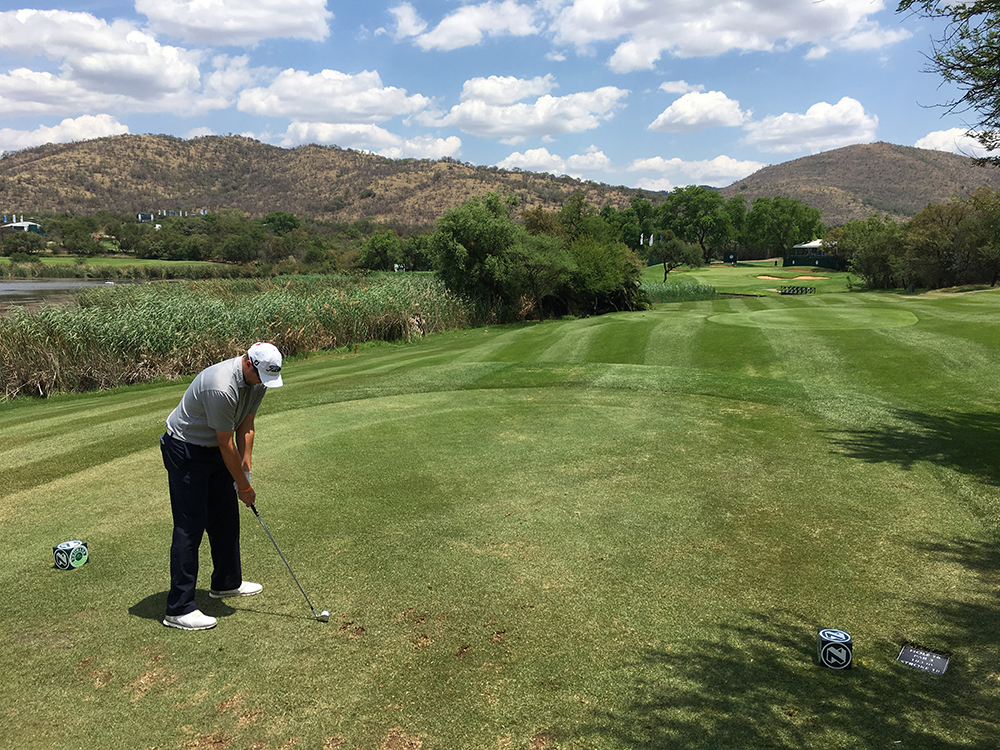 On the tee Matthew Southgate...