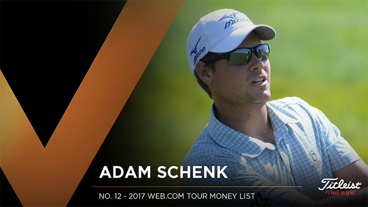 Titleist Pro V1 loyalist Adam Schenk recorded five...