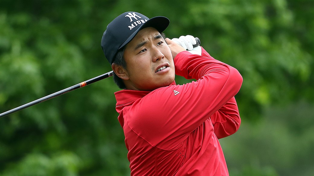 Motin Yeung launches a tee shot with his Pro V1 golf ball during action at the 2019 Zhuzhou Classic