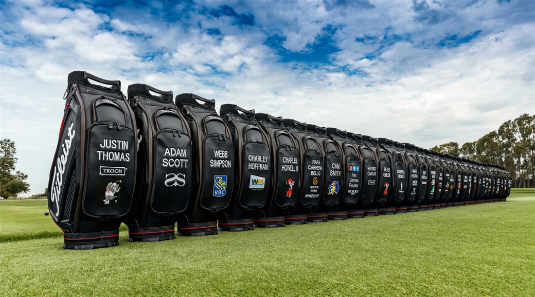New Titleist Tour Bags lined up for launch.