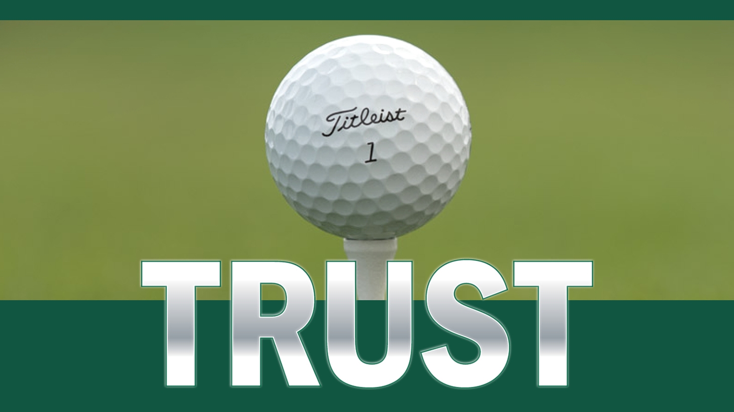 Titleist Pro V1 golf ball teed up at the 2018 Masters